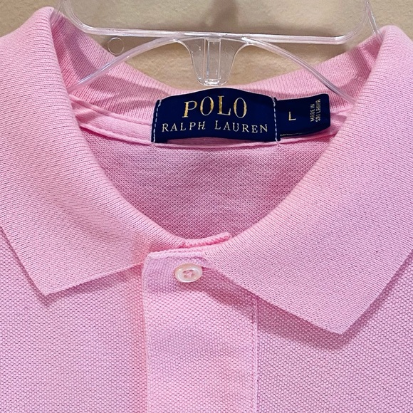 π3xHPπNWOT Polo Ralph Lauren Pink Polo Blue Label Shirt L - Picture 3 of 11